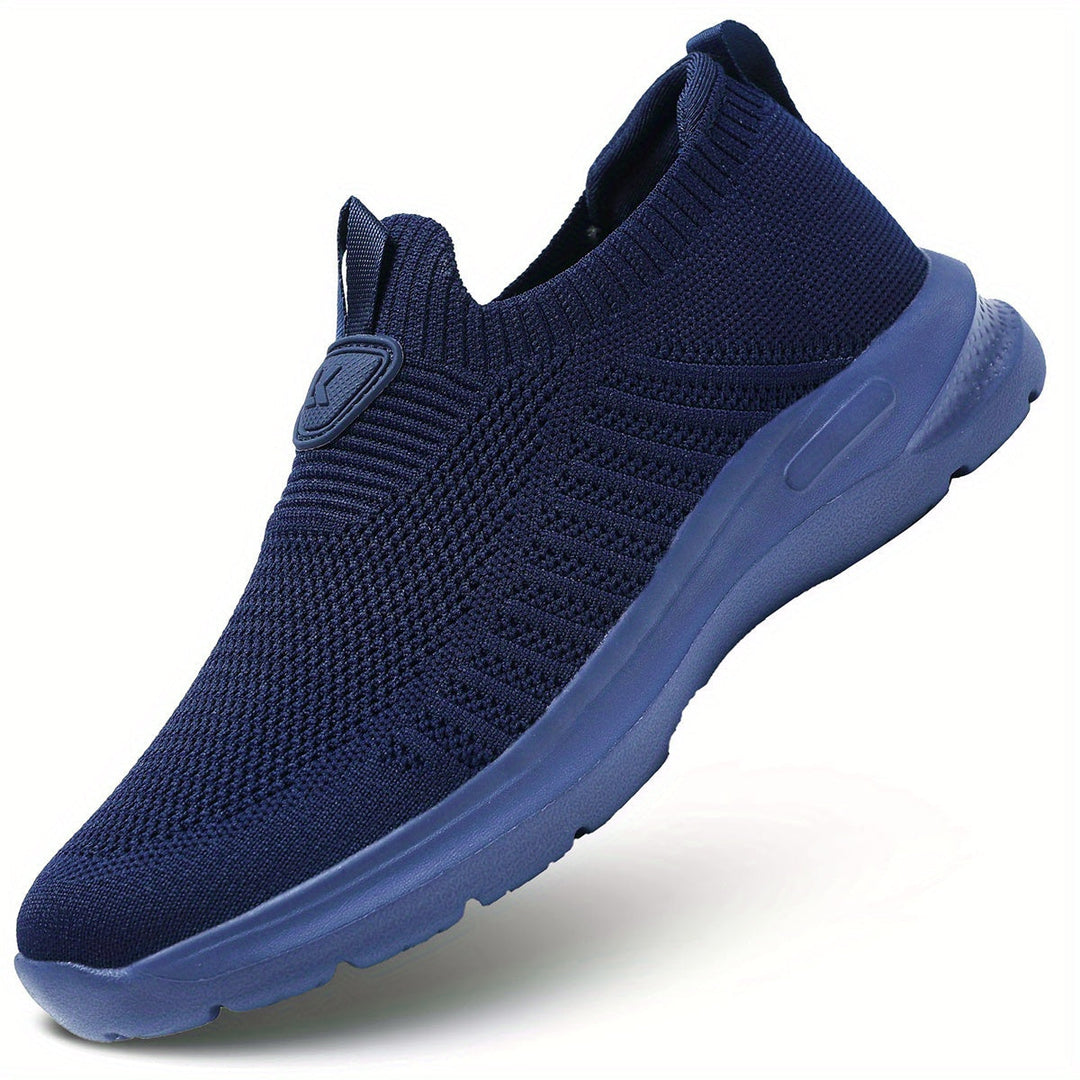 Levoire | Baskets De Course Pour Hommes À Enfiler Avec Semelle Antidérapante Bleu marine CN46(EU46-46.5)