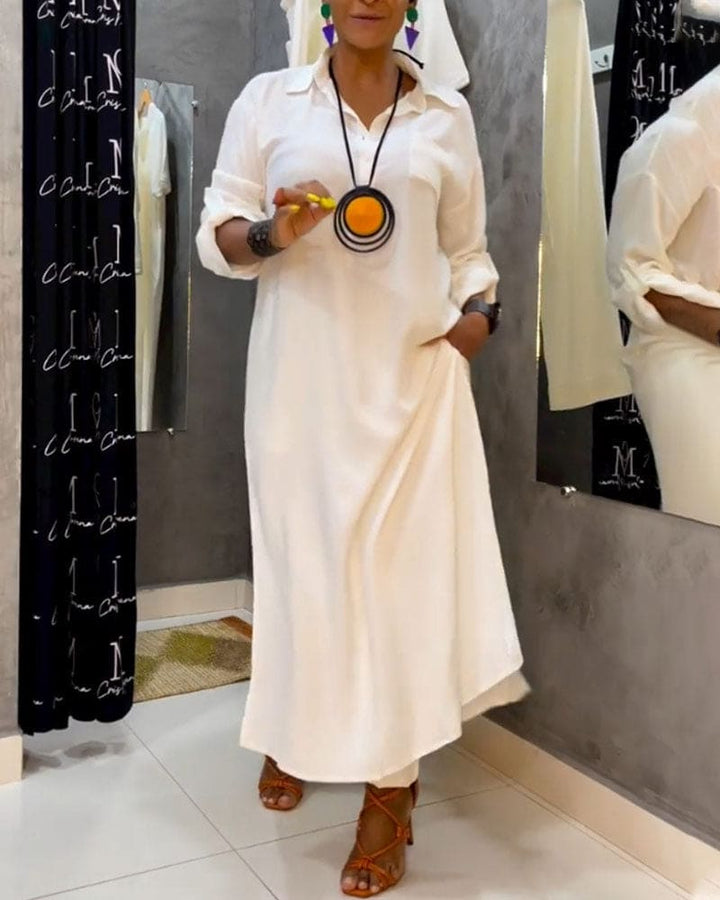 Levoire | Robe Avec Poches Dans Une Couleur Unie