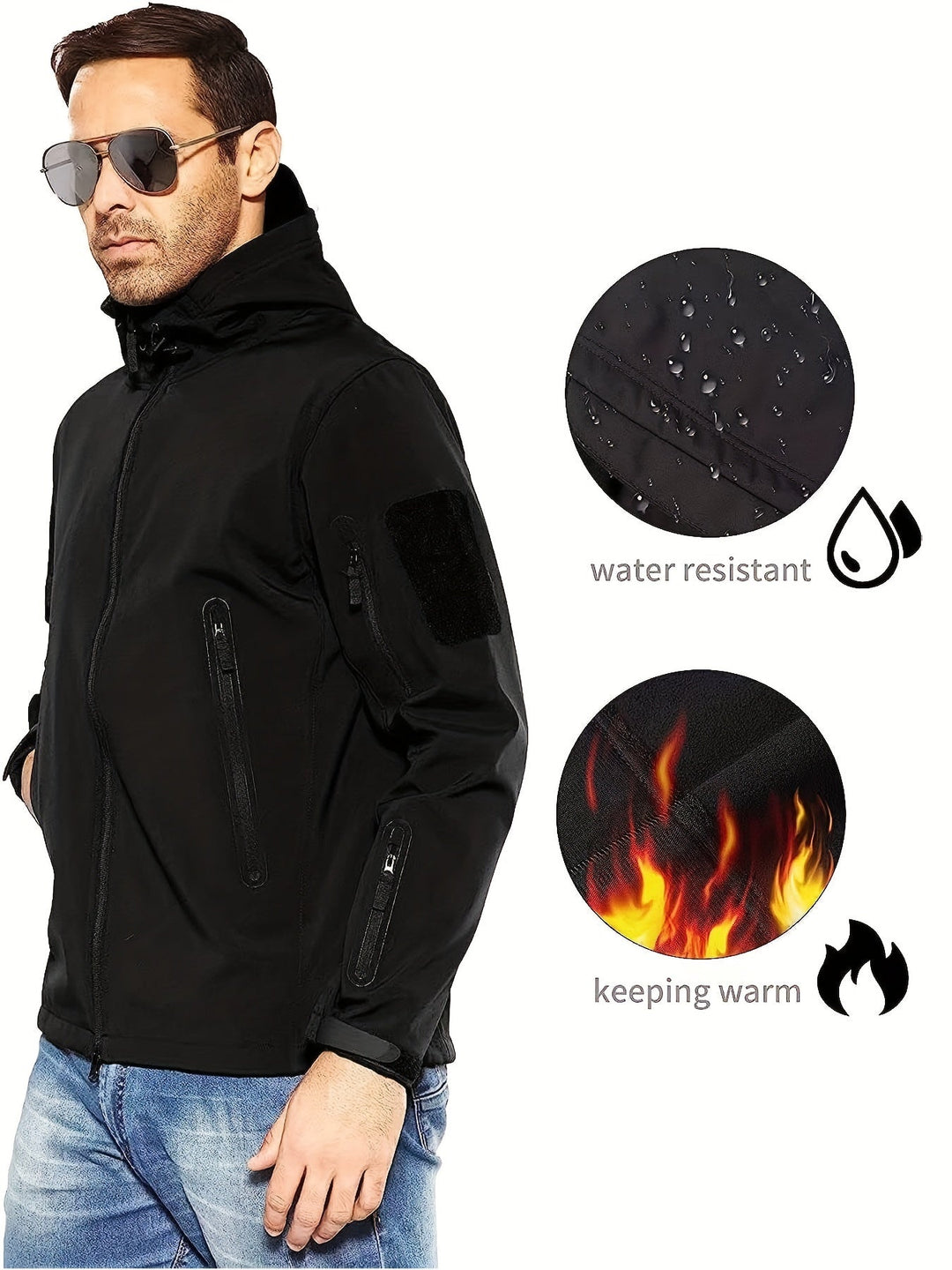 Levoire | Veste Imperméable Pour Homme Avec Capuche Et Poches Zippées