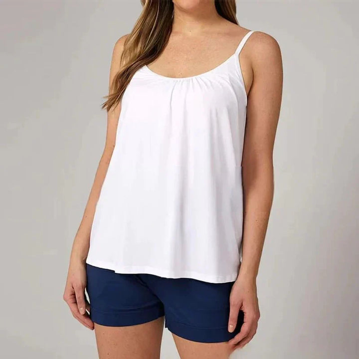 Levoire | Chemisier Sans Manches Classique Pour Femmes Blanc