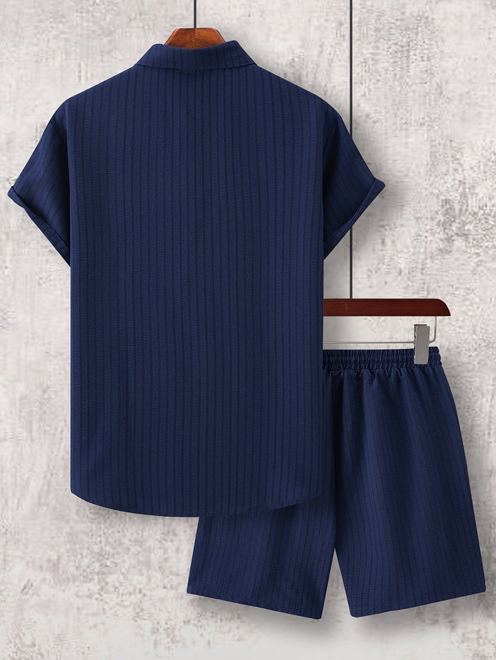 Levoire | Chemise Rayée À Revers Et Shorts Coordonnés
