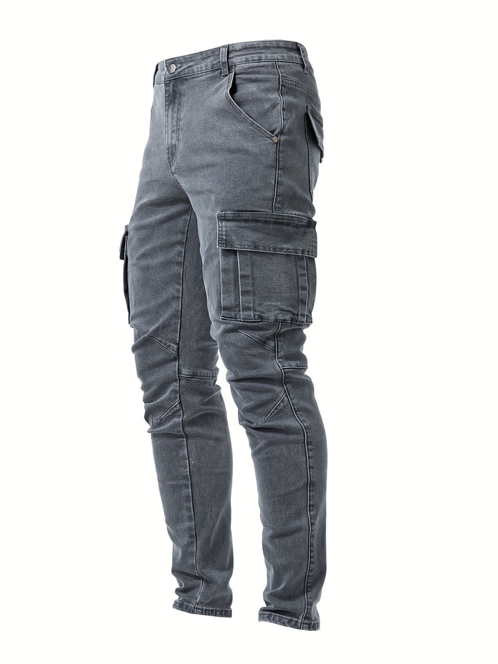 Levoire | Pantalons Cargo Slimfit En Denim Stretch Leigraun