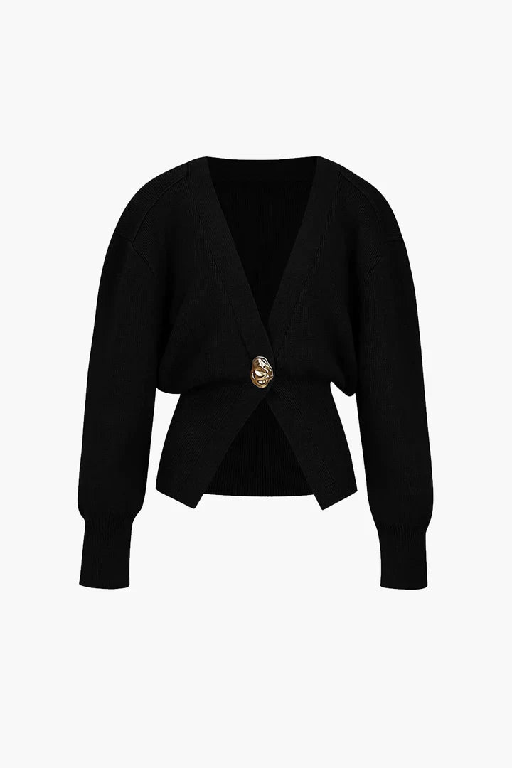 Levoire | Gilet Tricoté Au Cou Noir