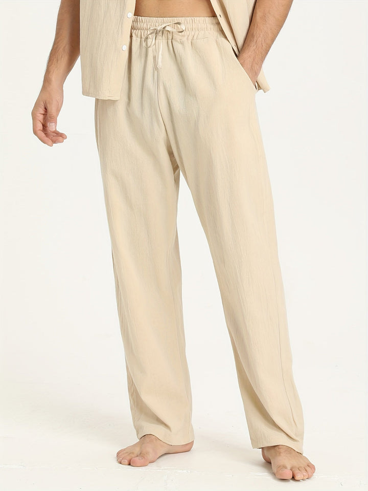 Levoire | Pantalons En Coton Pour Hommes Avec Cordon Et Poches