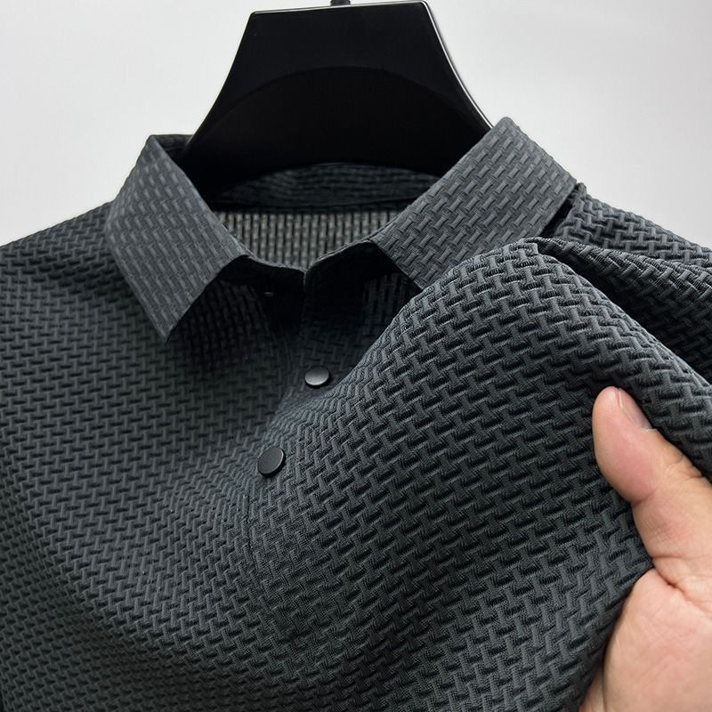 Levoire | Chemise polo confortable en soie Gris