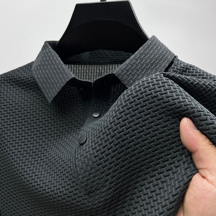 Levoire | Chemise polo confortable en soie Gris
