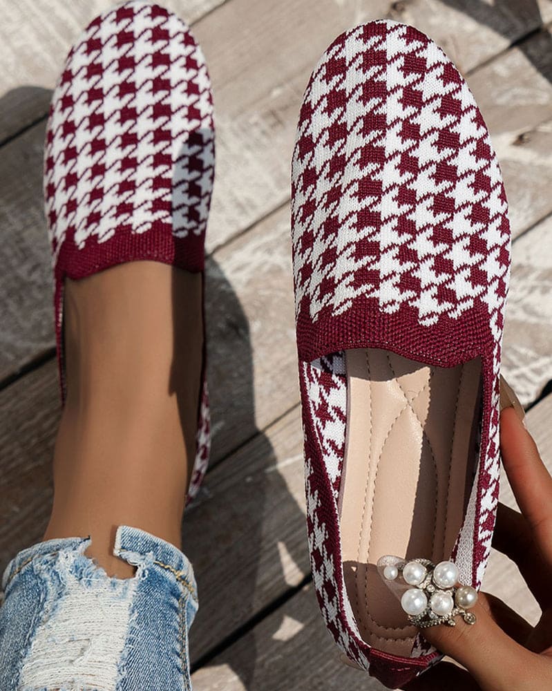 Levoire | Chaussures En Tissu Doux À Carreaux