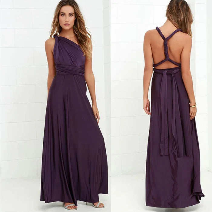 Levoire | Robe Maxi À Dos Élégant Lila