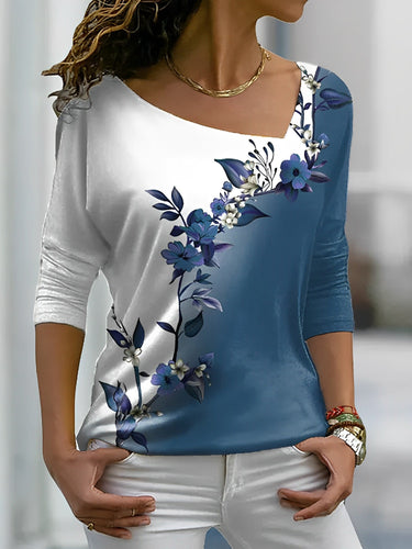 Levoire | T Shirt floral à couleurs contrastées