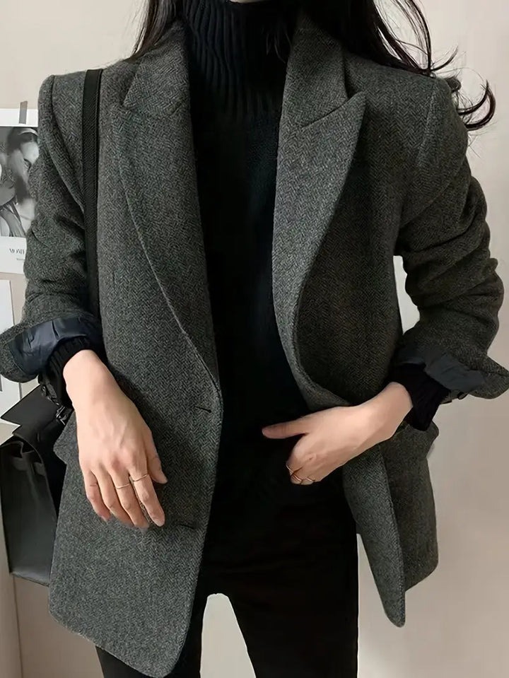 Levoire | Veste En Fleece D'Imitation Rétro Hianneule Gris