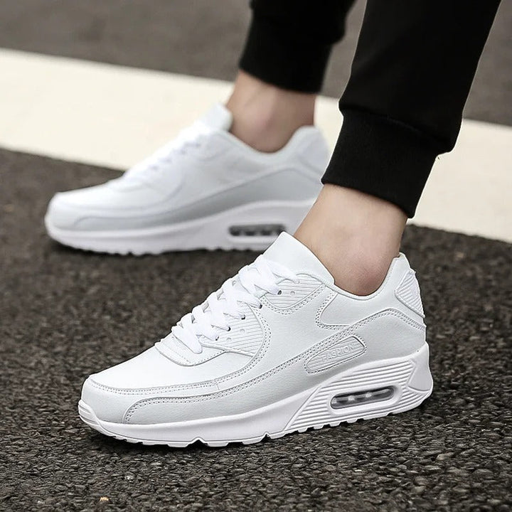 Levoire | Baskets Montantes En Cuir Blancs Pour Hommes blanc a