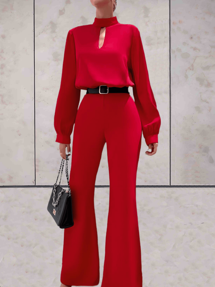 Levoire | Combinaison rouge tendance avec manches bouffantes femme Satz XL