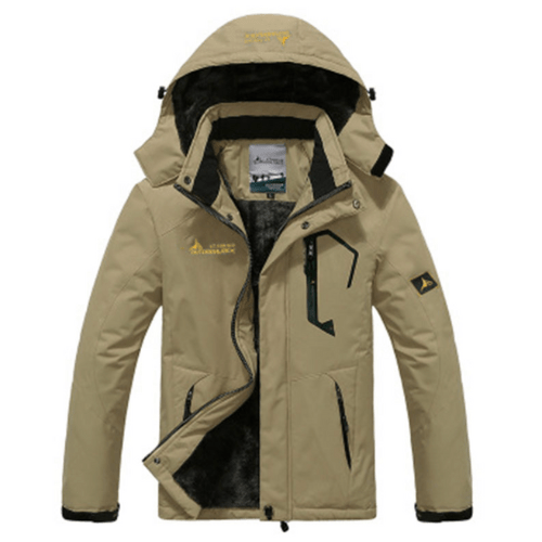 Levoire | Veste de ski chaude pour hommes Matériau respirant et imperméable Khaki