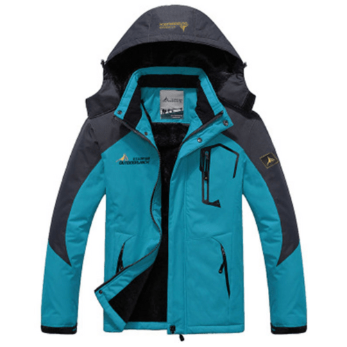Levoire | Veste de ski chaude pour hommes Matériau respirant et imperméable Turquoise Gris