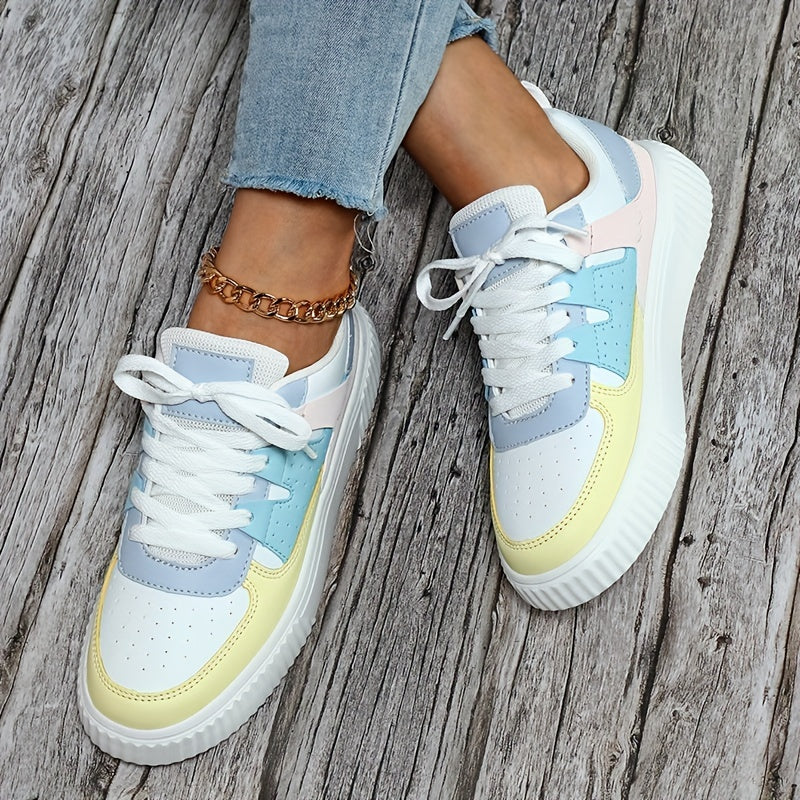 Levoire | Baskets Légères Tendance Stylées Et Confortables Pour Tous Les Jours Blanc Bleu