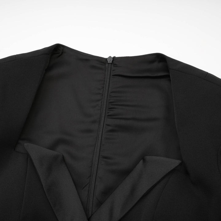 Levoire | Robe Mini À Double Boutonnage Noire (Uniquement Us)