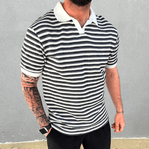 Levoire | Vêtements pour hommes Polo en tricot Homme Tenue confortable et décontractée Blanc