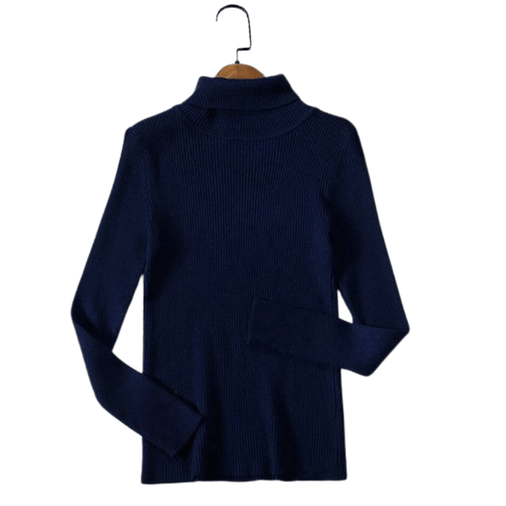 Levoire | Pull Col Roulé Luxe Femme Bleu marine
