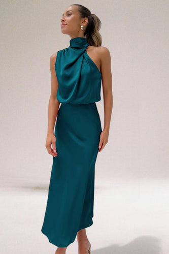 Levoire | Robe En Satin Glamour Avec Dos Nu