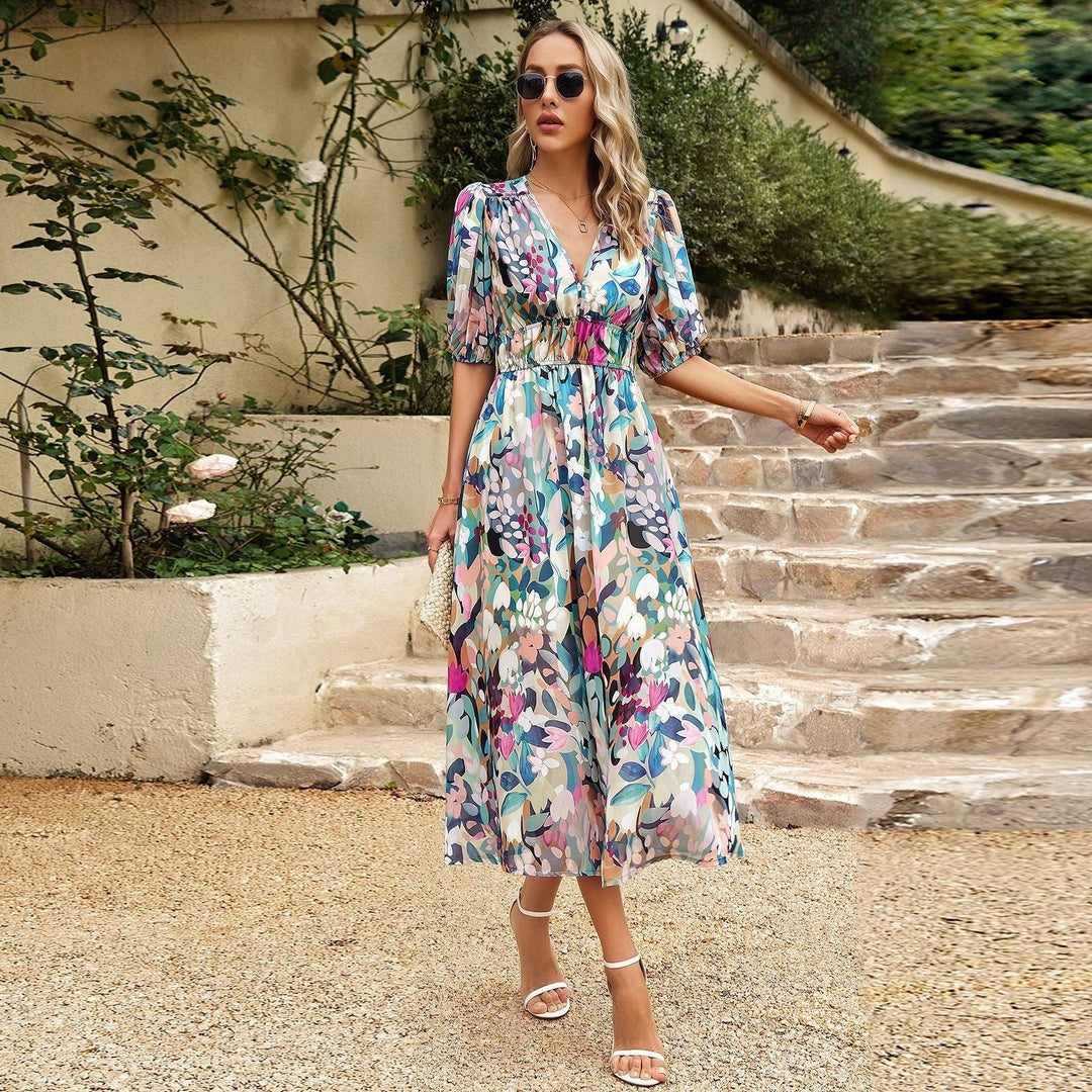Levoire | Robe D'Été Midi Multicolore