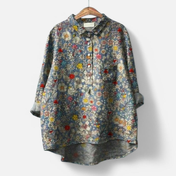 Levoire | Chemisier Élégant Avec Motif Floral Et Une Touche De Grâce Modèle 3
