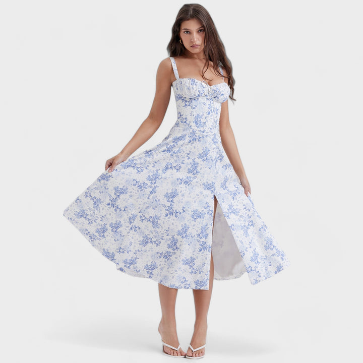 Levoire | Robe de lait à motifs Blanc Bleu imprimé