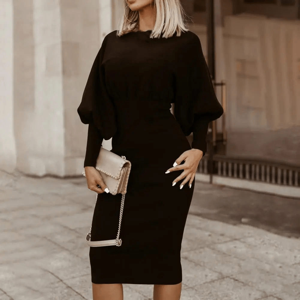 Levoire | Robe doudoune Femme Robe avec manches bouffantes Noir