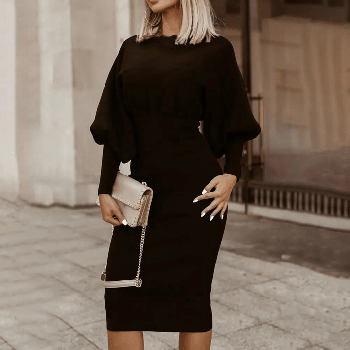 Levoire | Robe doudoune Femme Robe avec manches bouffantes Noir