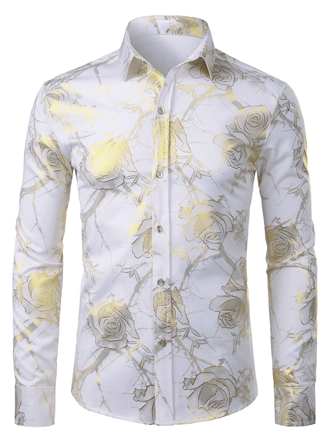 Levoire | Chemise Florale Classique Homme Blanc