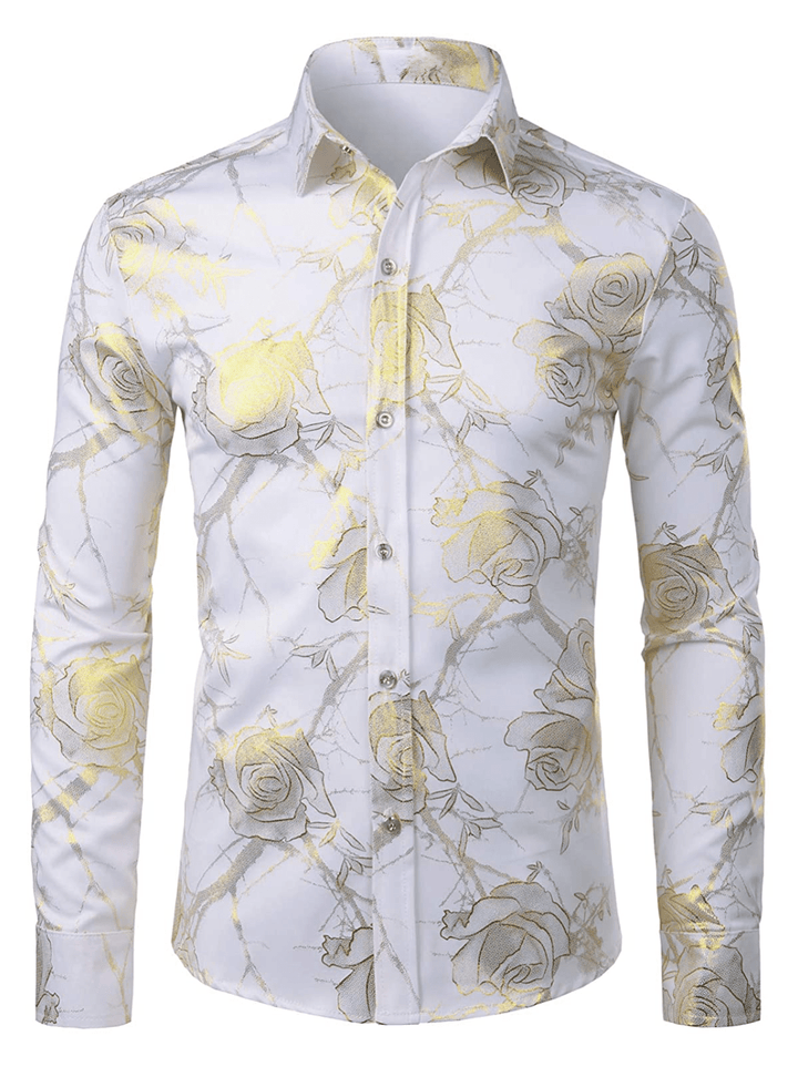 Levoire | Chemise Florale Classique Homme Blanc