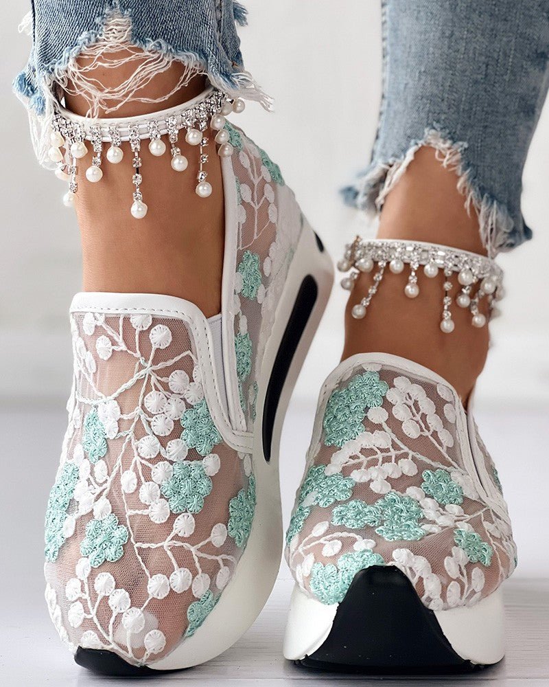 Levoire | Baskets En Filet À Motifs