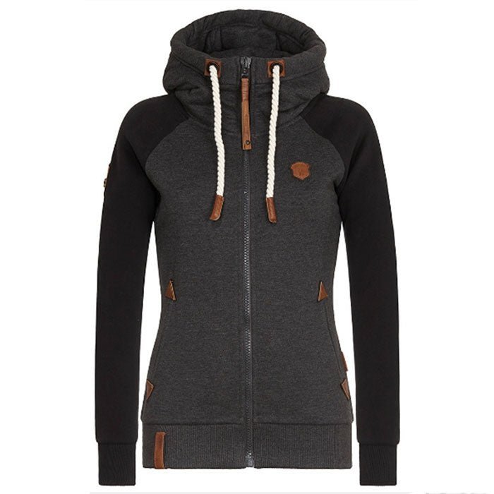 Levoire | Gilet À Capuche Slim À Manches Longues Avec Zip Noir