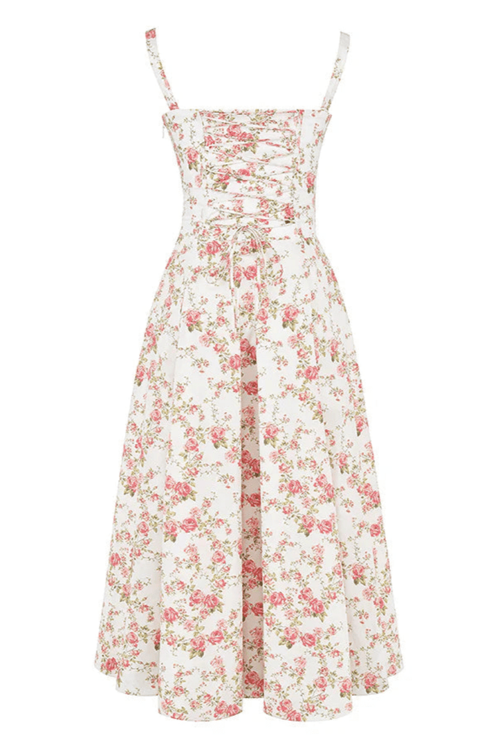 Levoire | Robe Midi Avec Fleurs Robe Femme Élégance & Confort Rosa