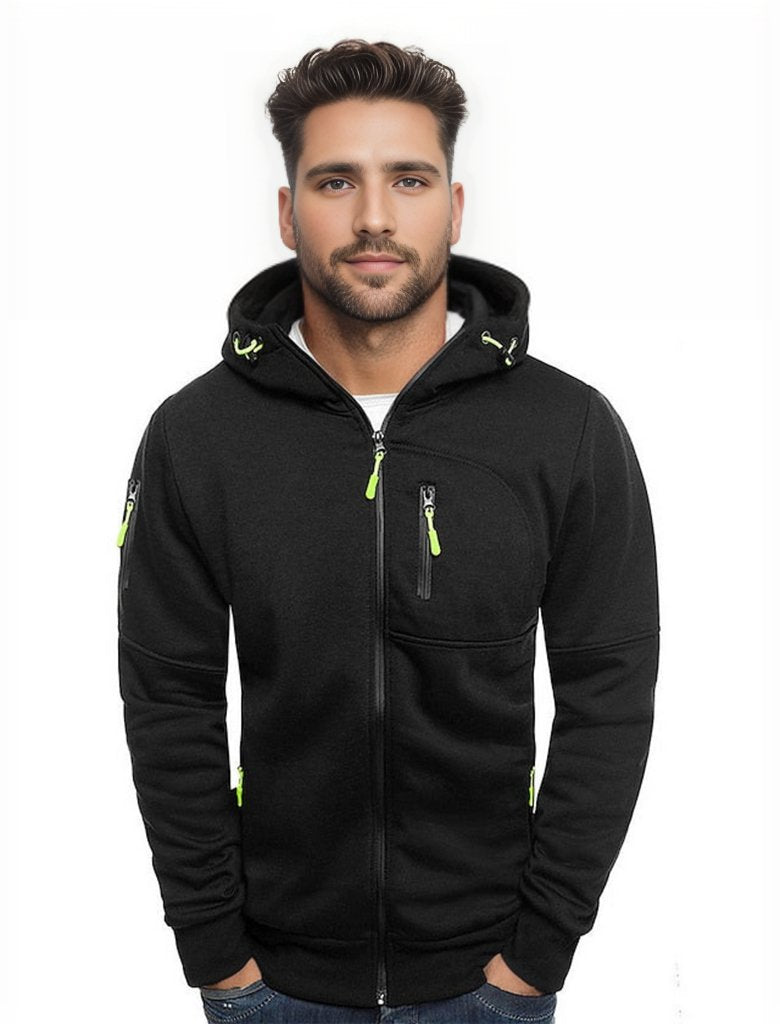 Levoire | Sweat-Shirt Sportif Pour Hommes Avec Capuche Noir
