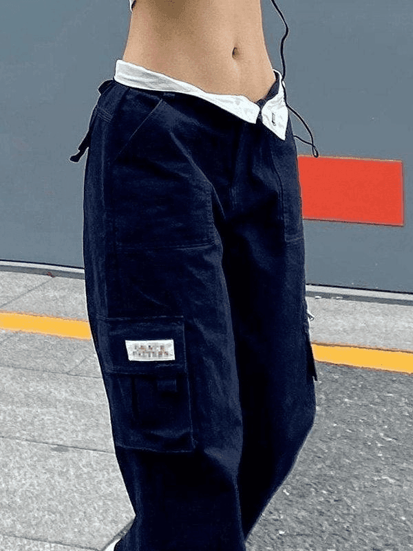 Levoire | Pantalons Taille Haute Y2K Droite À Revers