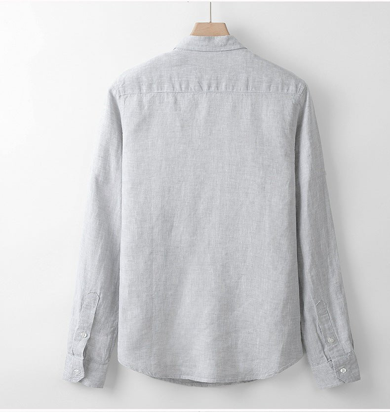 Levoire | Chemise En Lin Respirant Avec Patte De Boutonnage