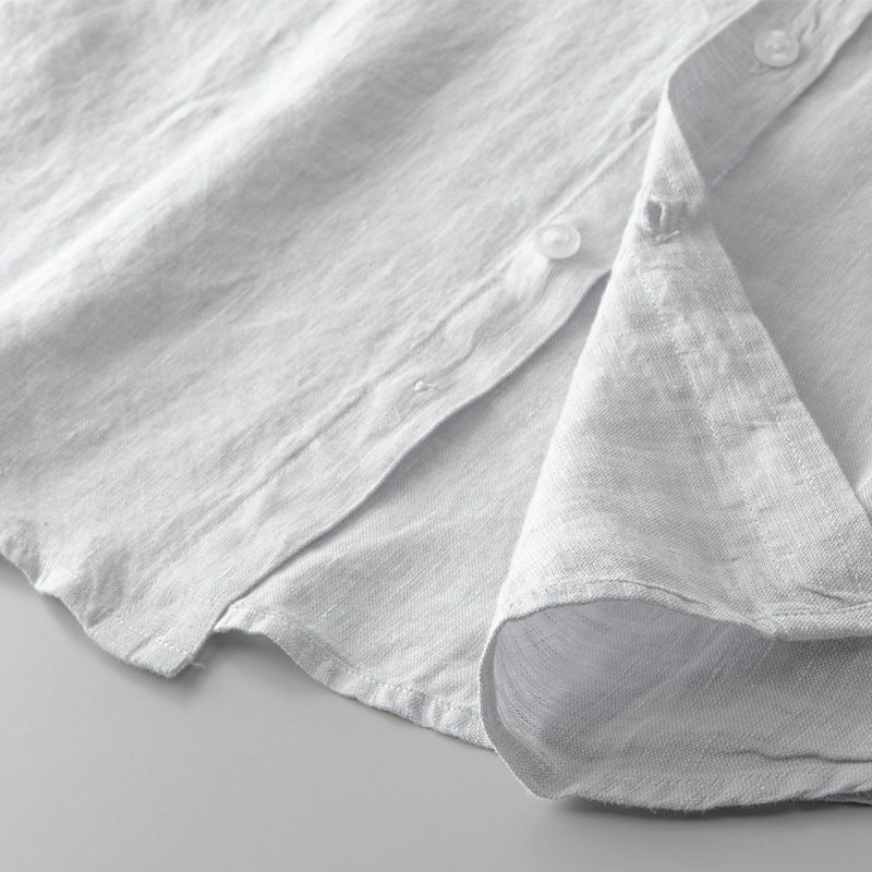 Levoire | Chemise En Lin Respirant Avec Patte De Boutonnage