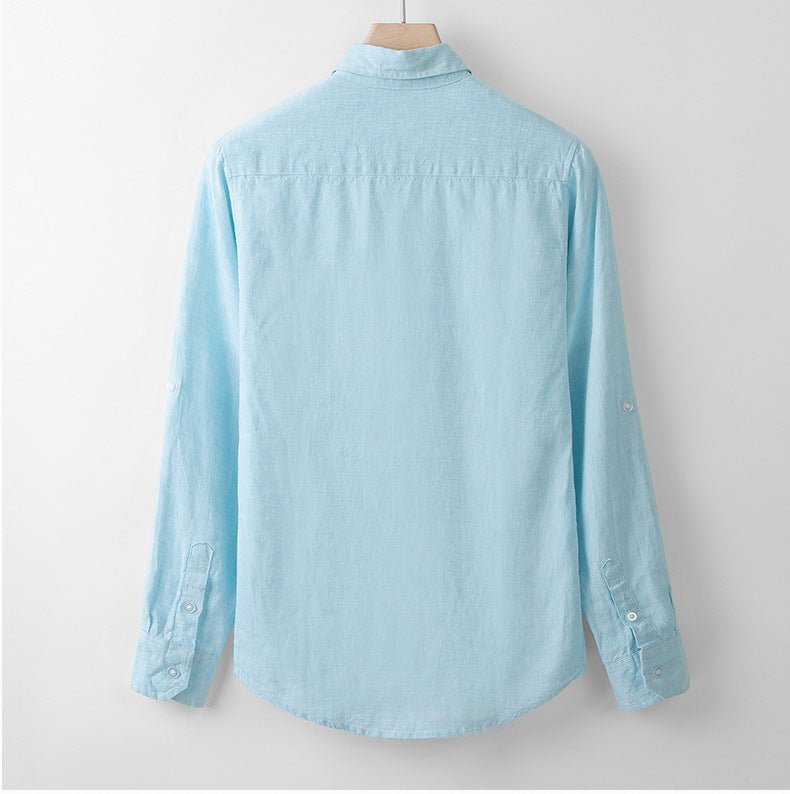 Levoire | Chemise En Lin Respirant Avec Patte De Boutonnage