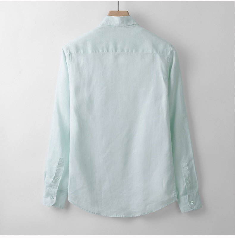 Levoire | Chemise En Lin Respirant Avec Patte De Boutonnage