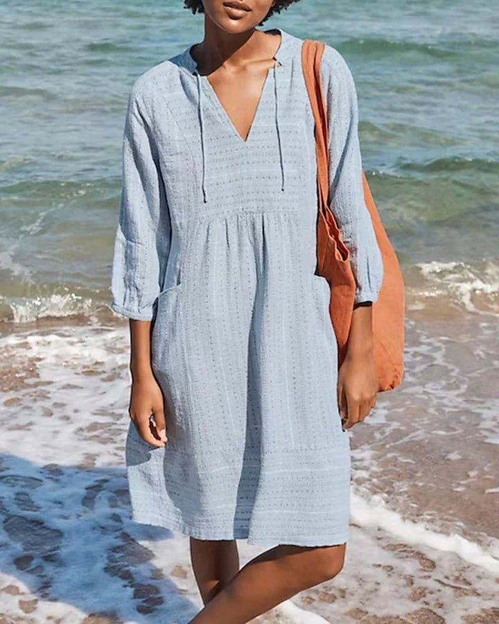 Levoire | Robe Chemise Pour Femmes Décontractée, Confortable Et Élégante Bleu