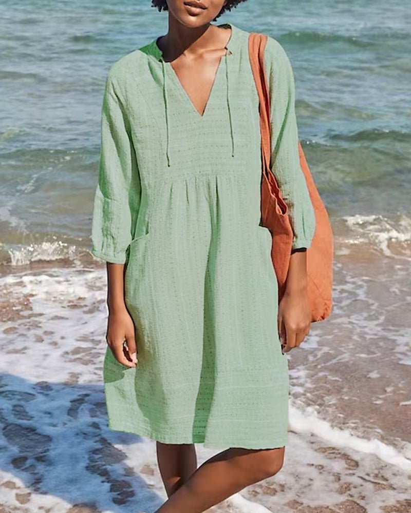 Levoire | Robe Chemise Pour Femmes Décontractée, Confortable Et Élégante Vert