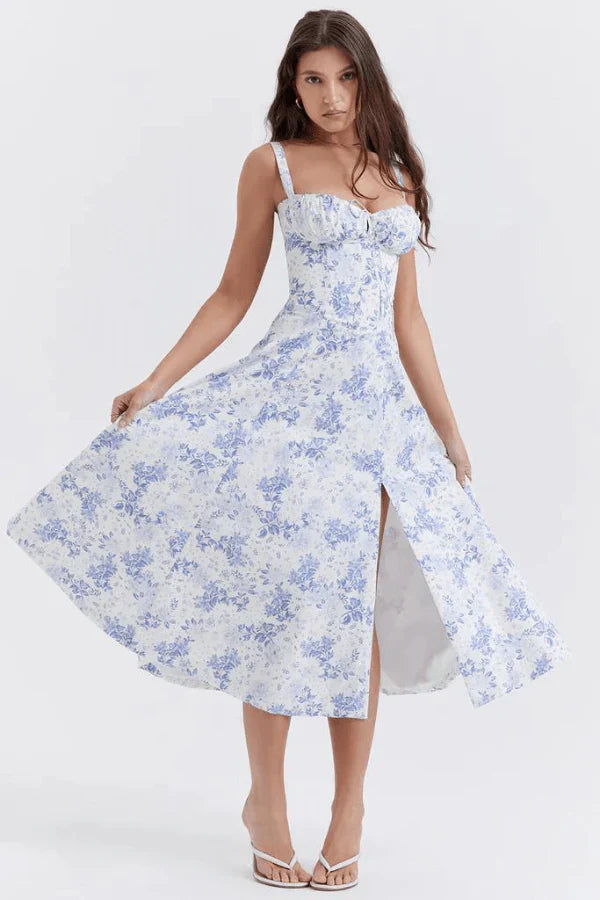 Levoire | Robe Corset Élégante Pour Femmes Bleu