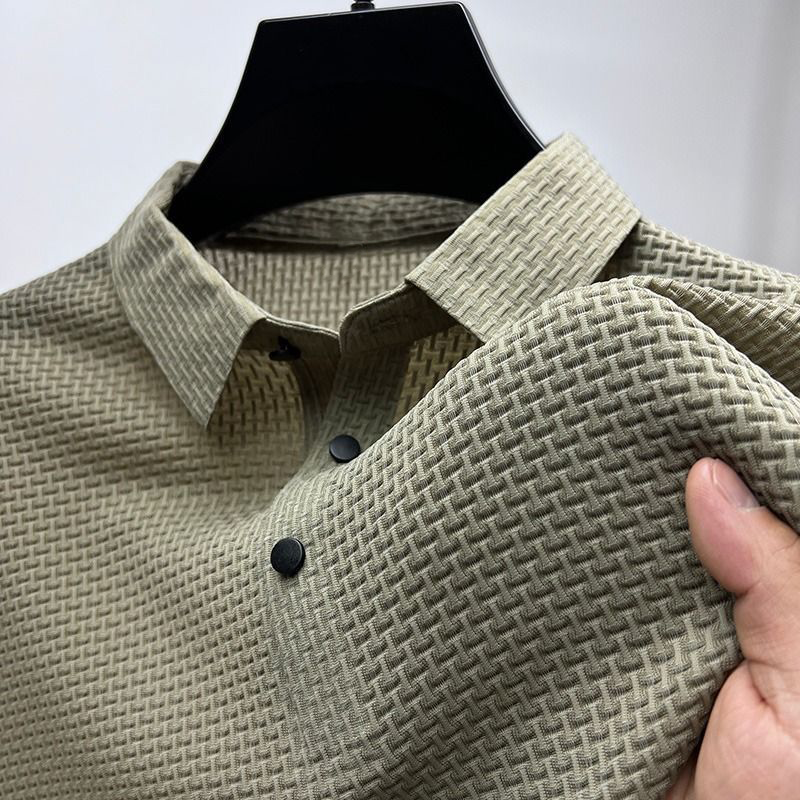 Levoire | Chemise polo confortable en soie Beige
