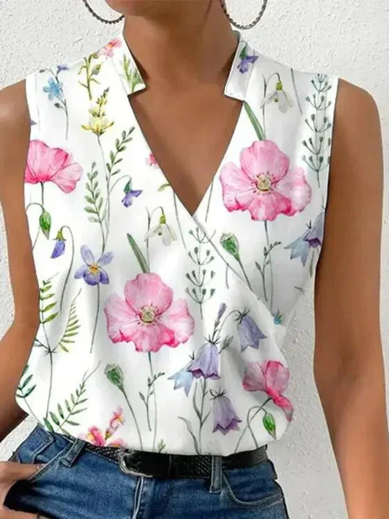 Levoire | Top Sans Épaules Décolleté En V Pour Femmes Norlyn Blanc rose clair