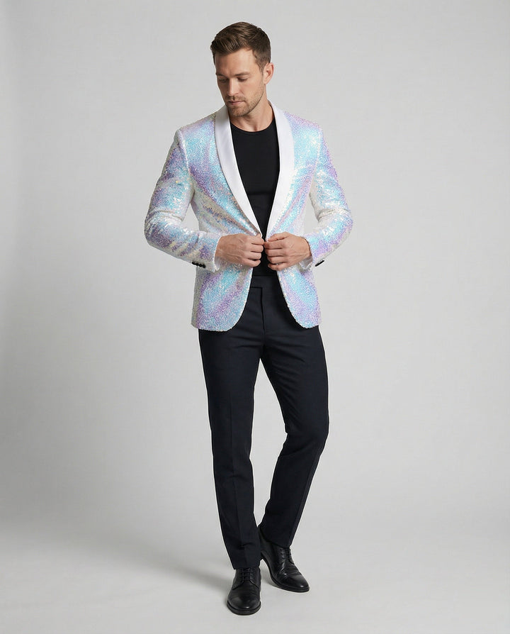 Blazer pour hommes en sequins glamour