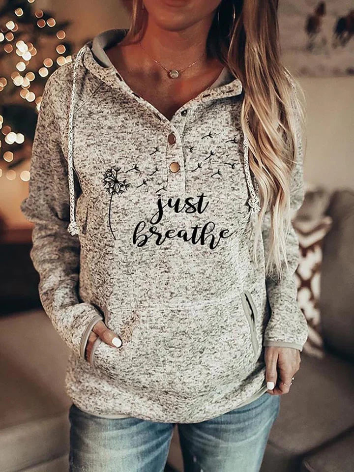 Levoire | Sweat à capuche pour femmes Just Breathe