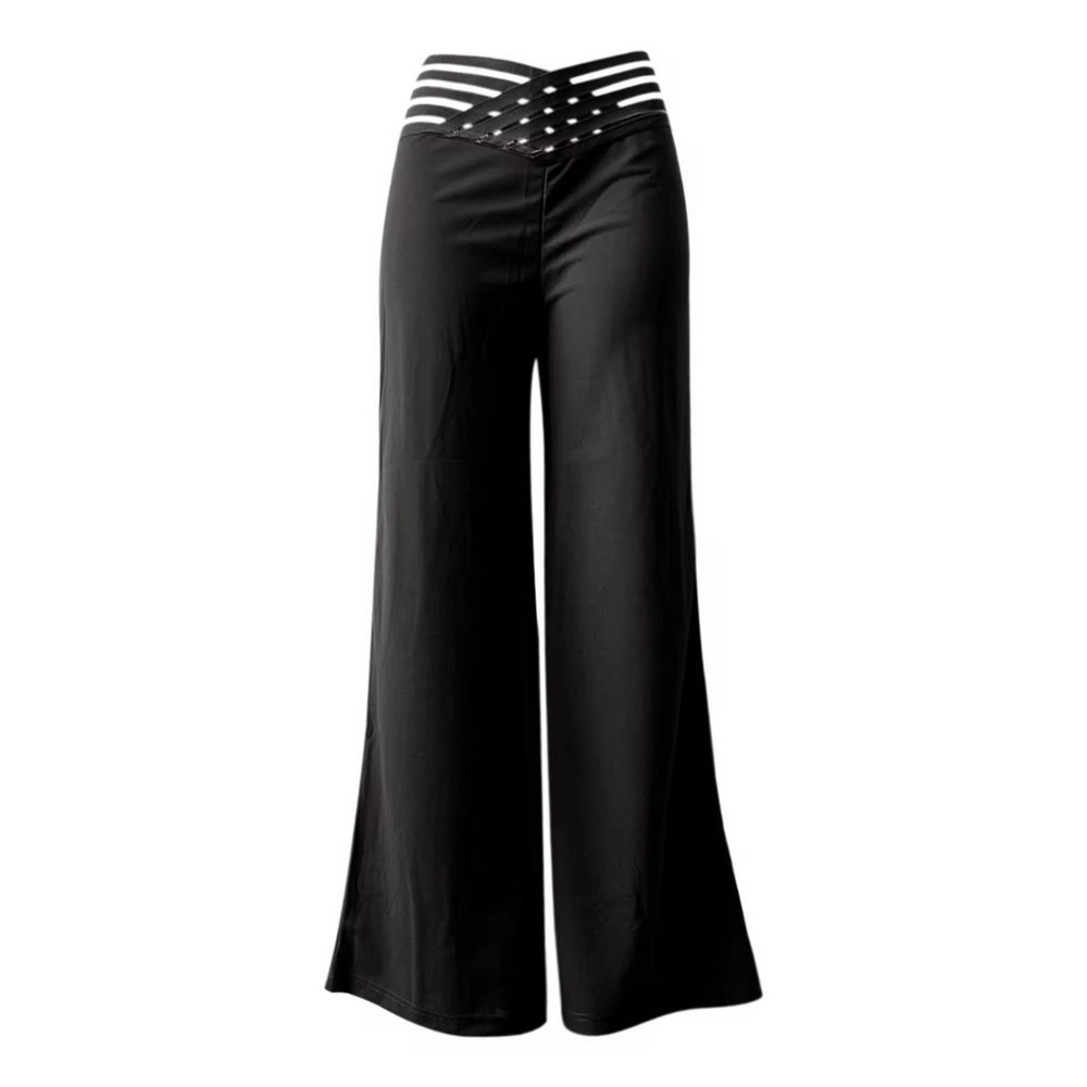 Levoire | Pantalon Évasé Taille Haute Avec Jambe Croisée