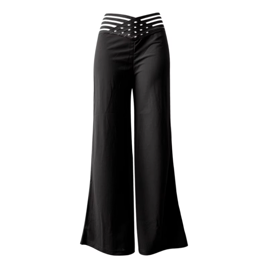 Levoire | Pantalon Évasé Taille Haute Avec Jambe Croisée