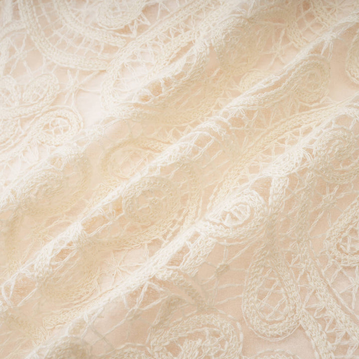 Levoire | Robe À Manches Courtes En Dentelle Blanche À Décolleté En V