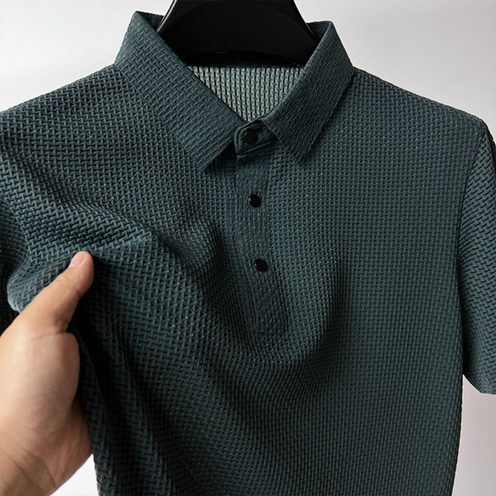 Levoire | Chemise polo confortable en soie Vert